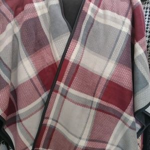 Open Front Oversized Fleece Blanket Reversible Ca